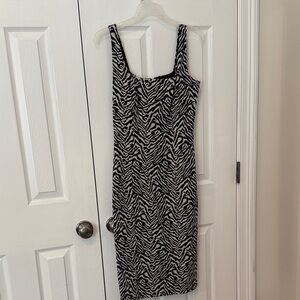 Banana Republic Zebra Patterned Midi Dress